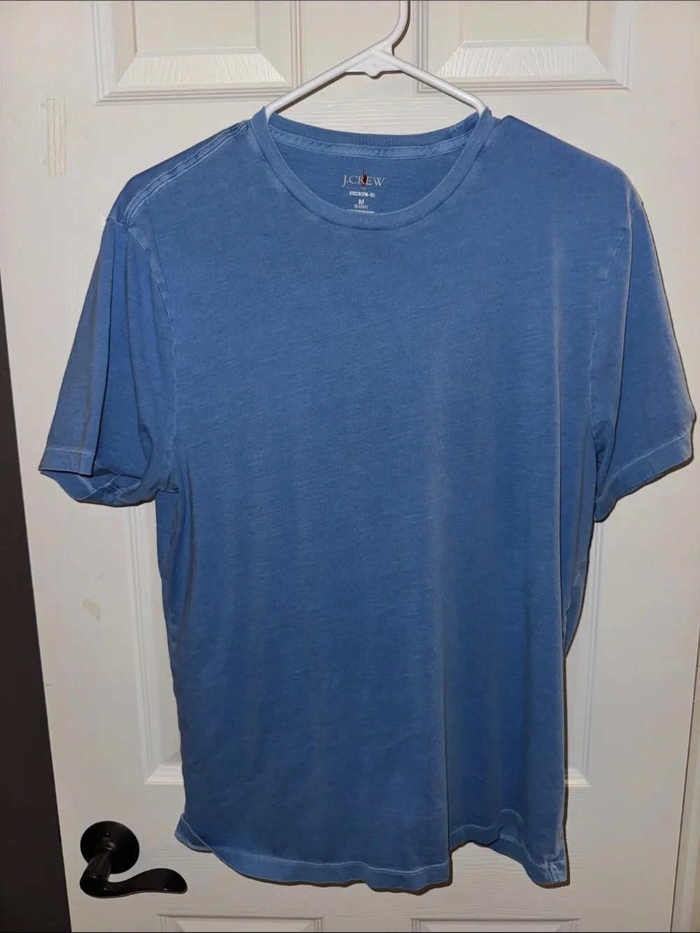 J. Crew Men's Washed Blue Crewneck T-Shirt